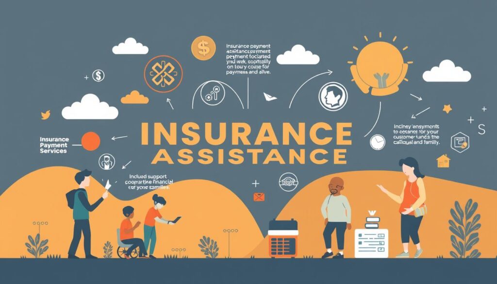 Generate an image representing insurance payment assistance services