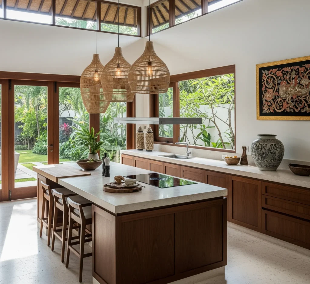 desain dari kitchen set di bali yang fungsional